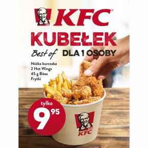 Kubełek dla jednej osoby tylko za 9,95zł w KFC Krokus