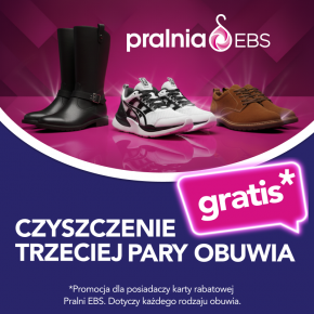 Czyszczenie trzeciej pary obuwia gratis w Pralni EBS!
