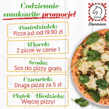 Pizza Dominium – codziennie smakowite promocje!