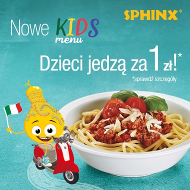 Nowe Kids Menu w Sphinx i promocja „Dzieci jedzą za 1 zł!”