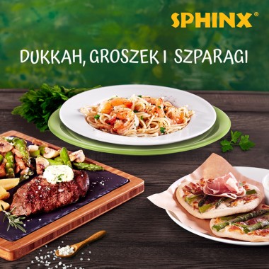 Dukkah, groszek i szparagi w restauracjach Sphinx