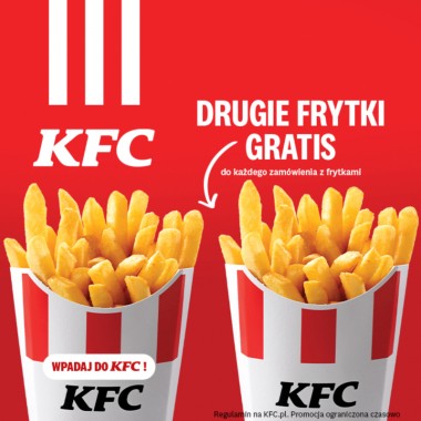 Frytkowe szaleństwo w KFC! Druga porcja bez limitu!
